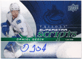 Daniel Sedin NHL 2008-09 Upper Deck Trilogy Superstar Scripts Signature Auto