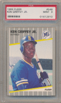 Ken Griffey Jr. MLB 1989 Fleer RC #548 Rookie Card PSA 9