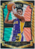 D'Angelo Russell NBA 2015-16 Panini Select RC Tri-Color Prizm #162 Rookie Card