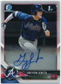 Greyson Jenista MLB 2018 Bowman Chrome 1st Bowman Signature Auto