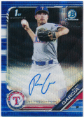 Ryan Garcia MLB 2019 Bowman Chrome 1st Bowman Blue Wave Refractor Signature Auto 127/150