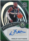 Wesley Matthews NBA 2019-20 Panini Spectra Radiant Signature Auto 08/99