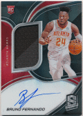 Bruno Fernando NBA 2019-20 Panini Spectra RC Prizm Signature Jersey Auto 065/149