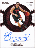 Andrea Bargnani NBA 2019-20 Panini Flawless Excellence Ruby Signature Auto 11/15