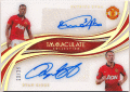 Ryan Giggs / Patrice Evra Soccer 2020 Panini Immaculate Collection Dual Signature Gold Auto 23/25