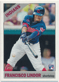 Francisco Lindor MLB 2015 Topps Heritage RC Acition Variation SP Rookie Card