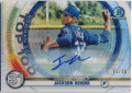 Jackson Kowar MLB 2020 Bowman Chrome Bowman Scouts Top 100 Refractor Auto 41/50