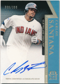 Carlos Santana MLB 2011 Topps Tier One On The Rise Signature Auto 399/399