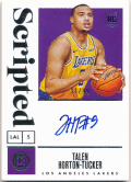 Talen Horton-Tucker NBA 2019-20 Panini Encased RC Rookie Scripted Signature Auto 32/99 #5 インスクリプション入り