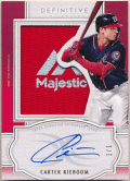 Carter Kieboom MLB 2020 Topps Definitive Collection Red Majestic Tag Patch Auto 1/1 1of1