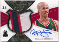 Richard Jefferson NBA 2008-09 Upper Deck Exquisite Collection Noble Nameplates Signature Patch Auto 17/25