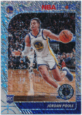 Jordan Poole NBA 2019-20 Panini Hoops Premium Stock RC Rookie Shimmer Prizm