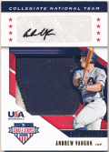 Andrew Vaughn 2019 Panini USA Baseball Stars & Stripes Silhouettes Patch Auto 13/25