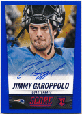 Jimmy Garoppolo NFL 2014 Panini Score RC Rookie Blue Signature Auto