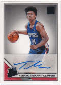Terance Mann NBA 2019-20 Panini Clearly Donruss RC Rated Rookie Signature Auto