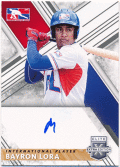 Bayron Lora 2019 Panini Elite Extra Edition International Player Signature Auto