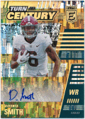DeVonta Smith NFL 2021 Panini Donruss Elite RC Rookie Turn of the Century Gold Auto 5/5