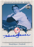 故 Hank Bauer MLB 2003 Upper Deck Yankees Signature Series Pride of New York Auto