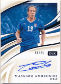 Massimo Ambrosini Soccer 2020 Panini Immaculate Collection Ink Blue Signature Auto 08/25