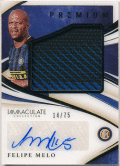 Felipe Melo Soccer 2020 Panini Immaculate Collection Premium Signature Jersey Auto 14/75