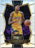 Brandon Ingram NBA 2016-17 Panini Select RC Rookie Silver Prizm
