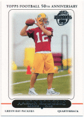 Aaron Rodgers NFL 2010 Topps 50th Anniversary Rookie Reprint
