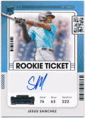 Jesus Sanchez MLB 2021 Panini Contenders RC Rookie Ticket Signature Auto