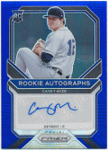 Casey Mize MLB 2021 Panini Prizm RC Rookie Blue Prizm Signature Auto 026/125