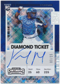 Keibert Ruiz MLB 2021 Panini Contenders RC Rookie Diamond Ticket Signature Auto 03/15