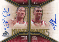 Derrick Rose / Tyrus Thomas NBA 2009-10 Upper Deck SP Game Used Multi Marks Dual Signature Auto