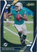 Tua Tagovailoa NFL 2021 Panini Absolute Green Parallel 04/25
