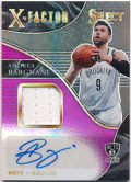 Andrea Bargnani NBA 2020-21 Panini Select X-Factor Purple Prizm Signature Jersey Auto /99