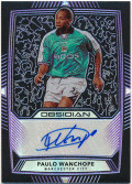 Paulo Wanchope Soccer 2019-20 Panini Obsidian Autos Electric Etch Purple Prizm Auto 04/75