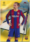 Antoine Griezmann Soccer 2020-21 Topps Finest UEFA Champions League Gold Refractor 40/50