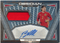 Hector Bellerin Soccer 2019-20 Panini Obsidian Prizm Signature Jersey Auto 73/99