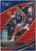 Jordan Poole NBA 2019-20 Panini Select Tmall RC Rookie Courtside Red Wave Prizm