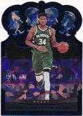 Giannis Antetokounmpo NBA 2020-21 Panini Crown Royale Crystal Blue Parallel 28/99