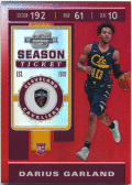 Darius Garland NBA 2019-20 Panini Contenders Optic RC Rookie Season Ticket Red Prizm