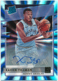 Xavier Tillman NBA 2020-21 Panini Donruss RC Rated Rookie Light Blue Laser Signature Auto