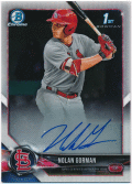 Nolan Gorman MLB 2018 Bowman Chrome 1st Bowman Signature Auto