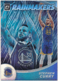 Stephen Curry NBA 2019-20 Panini Donruss Optic Rainmakers Silver Prizm