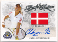 Caroline Wozniacki Tennis 2018 Leaf Grand Slam Pride of the Nation Signature Auto