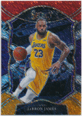 LeBron James NBA 2020-21 Panini Select Red White Orange Flash Prizm