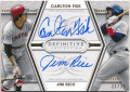 Carlton Fisk / Jim Rice MLB 2022 Topps Definitive Collection Dual Signature Auto 01/35
