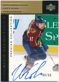 Ilya Kovalchuk NHL 2002-03 Upper Deck Premier Collection Gold Signature Auto 08/50