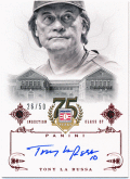 Tony La Russa 2014 Panini Hall of Fame 75th Anniversary Induction Class of HOF Red Signature Auto 26/50