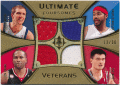 Yao Ming / Dirk Nowitzki / Rasheed Wallace / Elton Brand NBA 2008-09 Upper Deck UD Ultimate Collection Foursomes Veterans Jersey 13/50