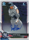 Ryder Green MLB 2018 Bowman Chrome Draft 1st Bowman Signature Auto