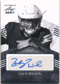 Zach Wilson NFL 2021 Leaf Ultimate Draft RC Rookie Signature Auto 73/99
