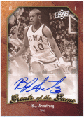 B.J. Armstrong NBA 2010 Upper Deck Greats of the Game Signature Auto